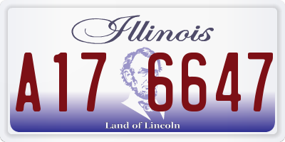 IL license plate A176647