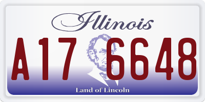 IL license plate A176648