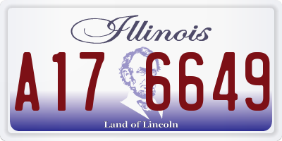 IL license plate A176649