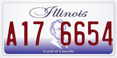 IL license plate A176654