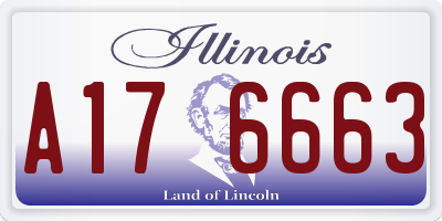 IL license plate A176663