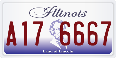 IL license plate A176667