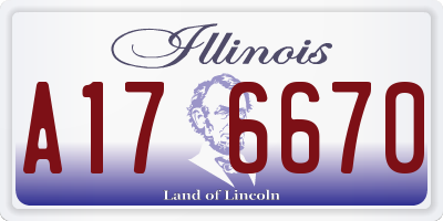 IL license plate A176670