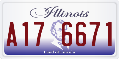 IL license plate A176671