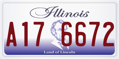 IL license plate A176672