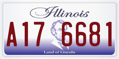 IL license plate A176681