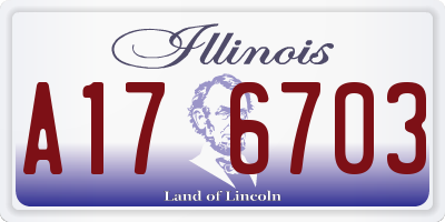 IL license plate A176703