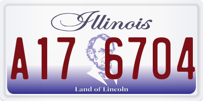 IL license plate A176704