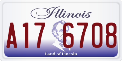 IL license plate A176708