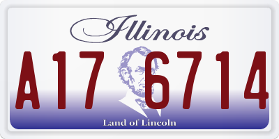 IL license plate A176714