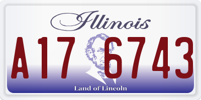IL license plate A176743