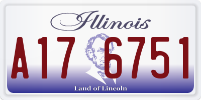 IL license plate A176751
