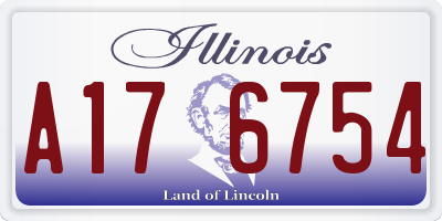 IL license plate A176754