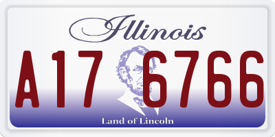 IL license plate A176766