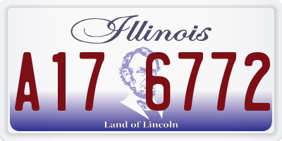 IL license plate A176772