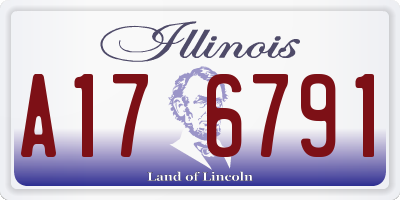 IL license plate A176791