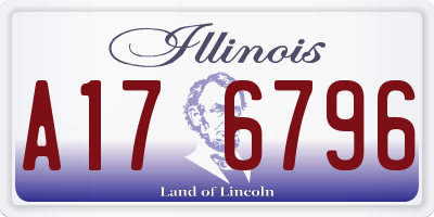 IL license plate A176796
