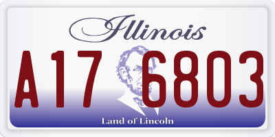 IL license plate A176803