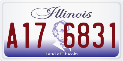 IL license plate A176831