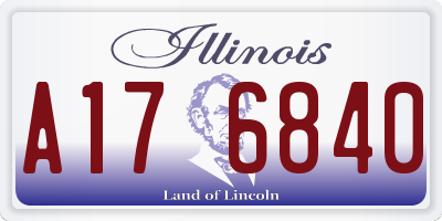 IL license plate A176840