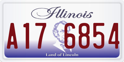 IL license plate A176854