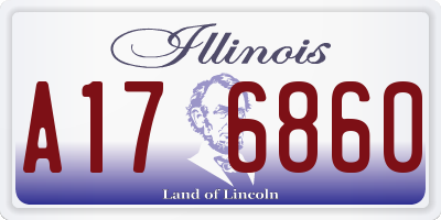 IL license plate A176860