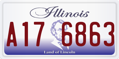 IL license plate A176863
