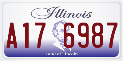 IL license plate A176987