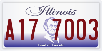 IL license plate A177003