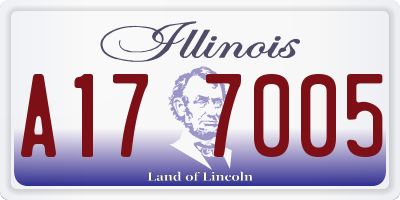 IL license plate A177005