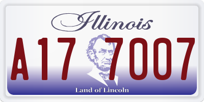 IL license plate A177007