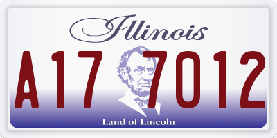IL license plate A177012