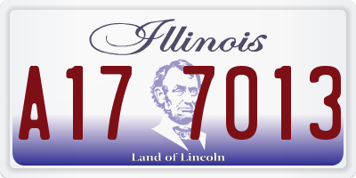IL license plate A177013