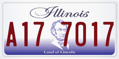 IL license plate A177017