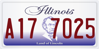 IL license plate A177025