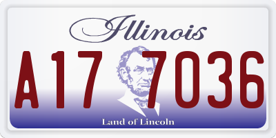 IL license plate A177036