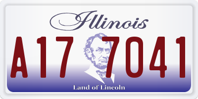 IL license plate A177041