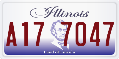 IL license plate A177047