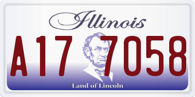IL license plate A177058