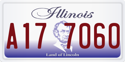 IL license plate A177060