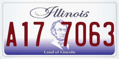 IL license plate A177063