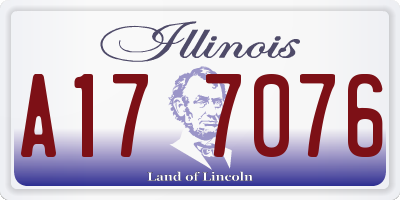 IL license plate A177076