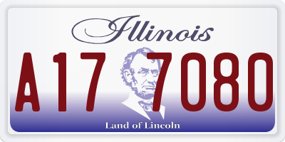 IL license plate A177080
