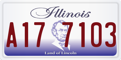 IL license plate A177103