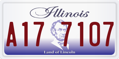IL license plate A177107
