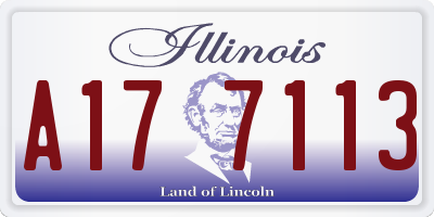 IL license plate A177113