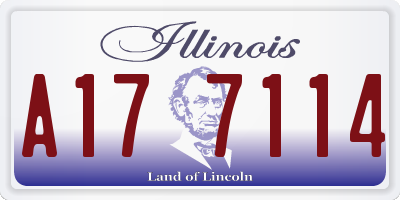 IL license plate A177114