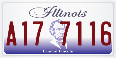 IL license plate A177116