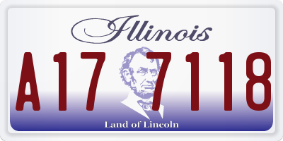 IL license plate A177118