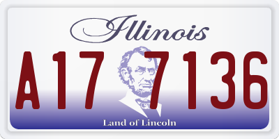 IL license plate A177136
